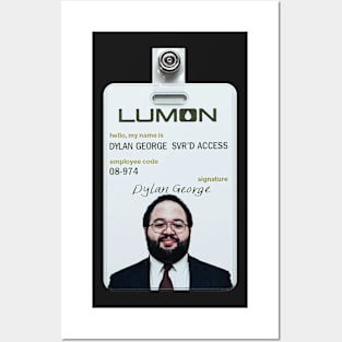 Severance series lumon industries DYLAN GEORGE Badge fan works graphic design by ironpalette Posters and Art